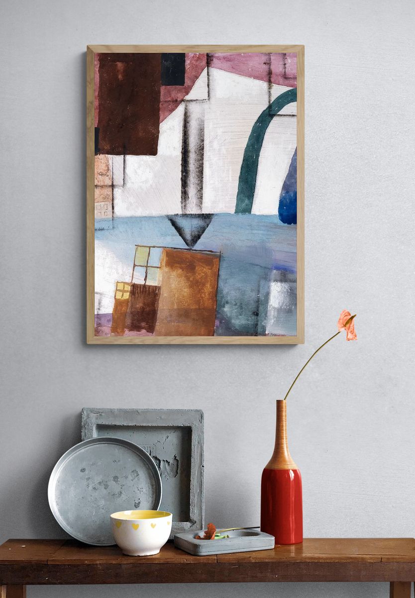 Abstract Geometric Shapes Poster. — room view 3