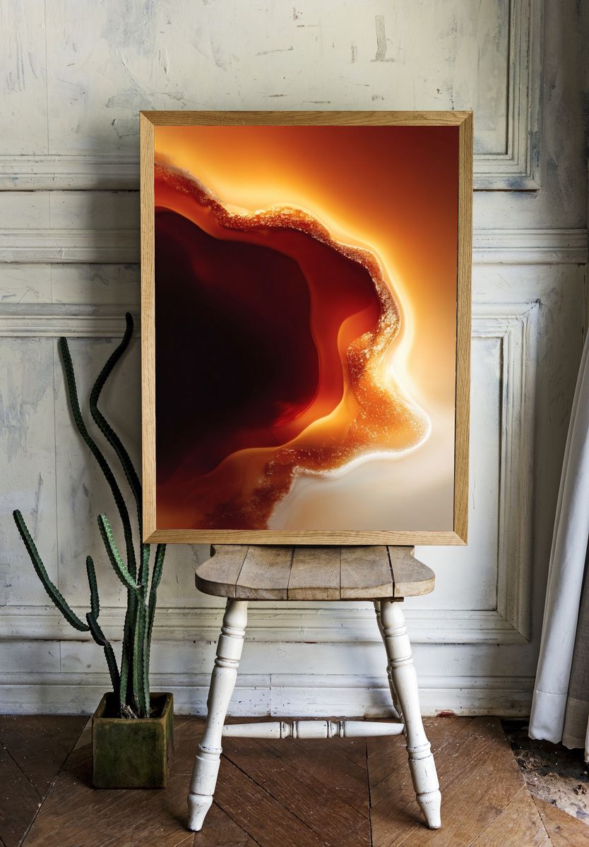 Abstract Agate Glow Poster. — room view 1