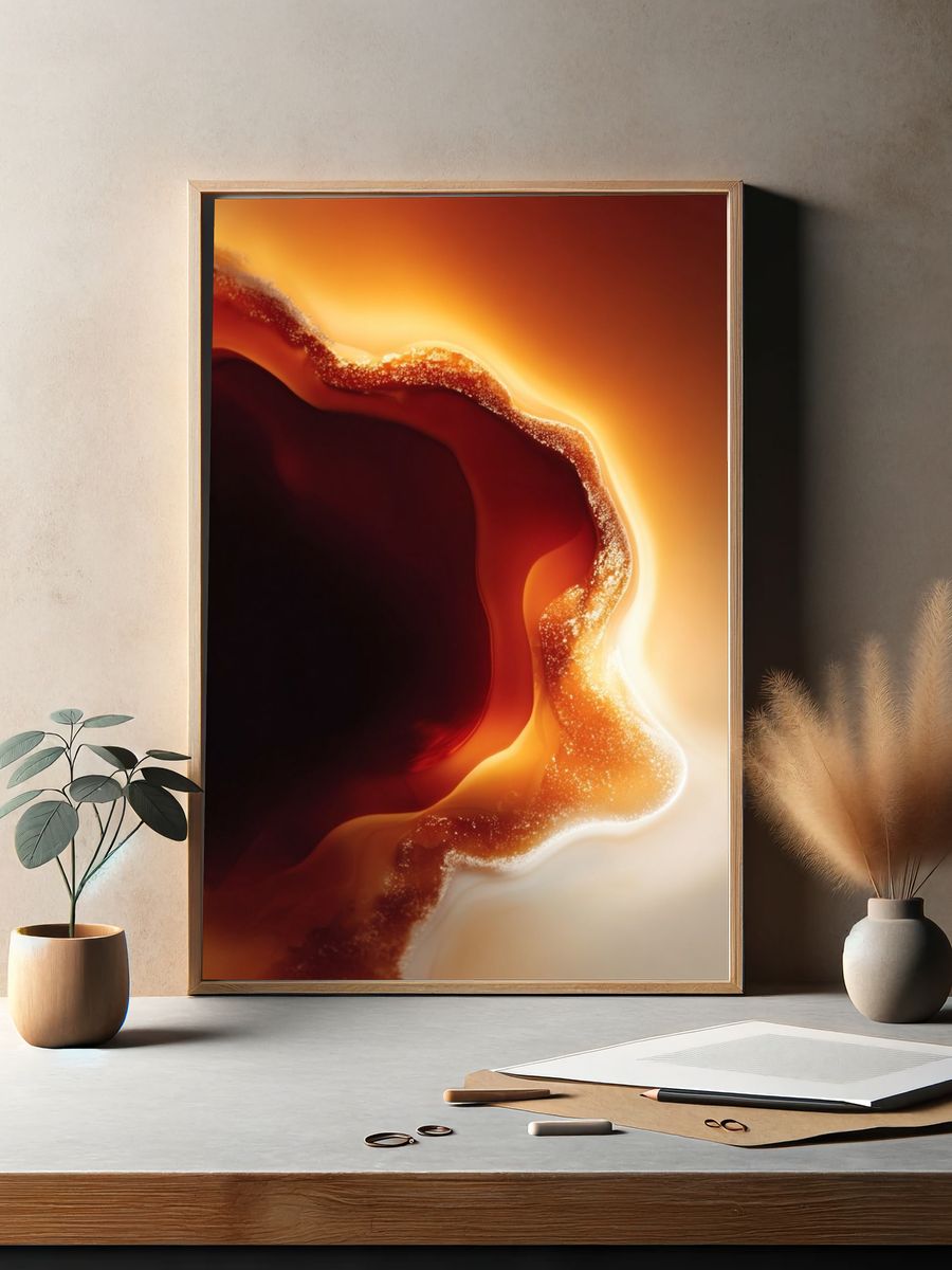 Abstract Agate Glow Poster. — room view 2