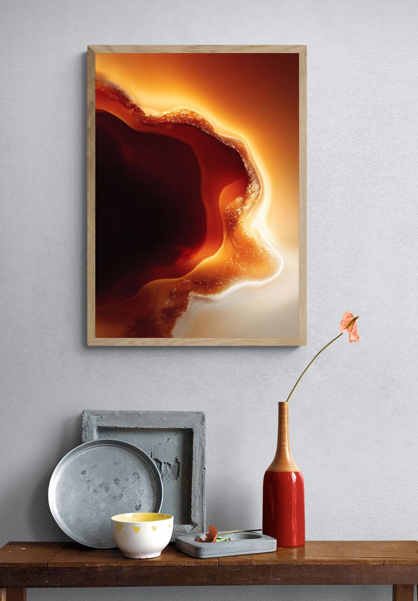 Abstract Agate Glow Poster. — room view 3
