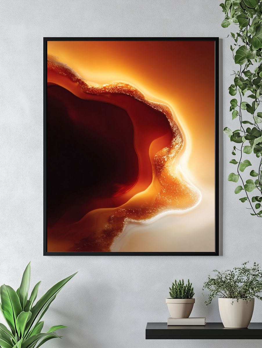 Abstract Agate Glow Poster. — room view 4