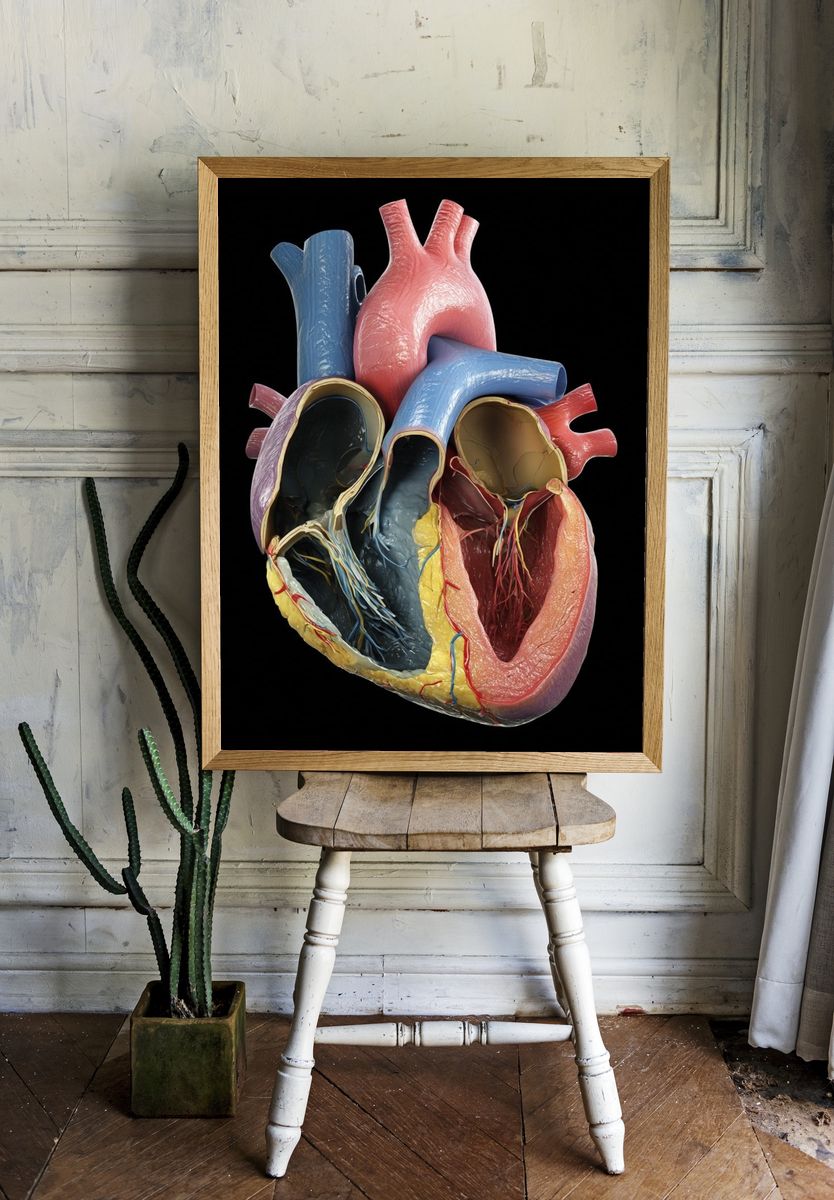 Anatomical Heart Illustration Poster. room preview
