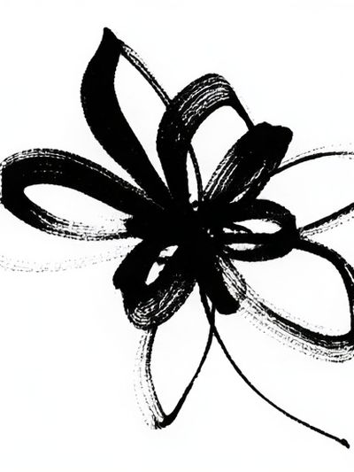 Abstract Ink Bloom Poster.