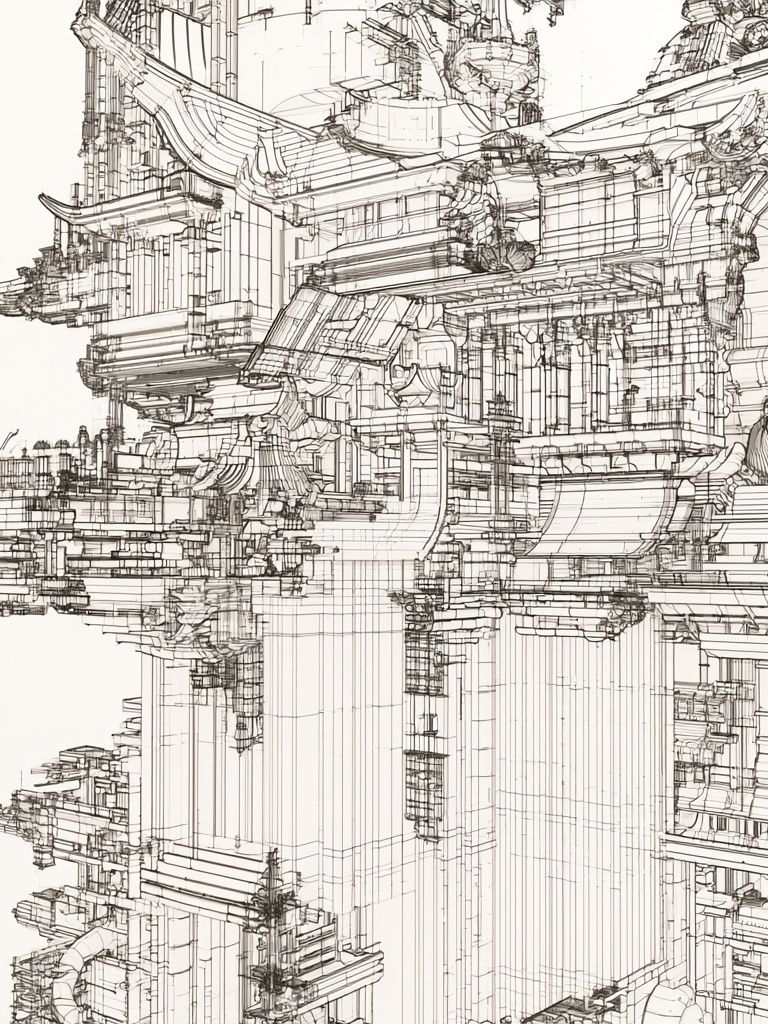Architectural Linework Abstract Print. poster — abstract art