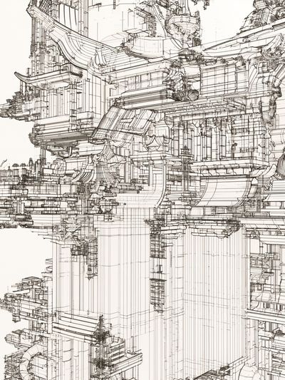 Architectural Linework Abstract Print.
