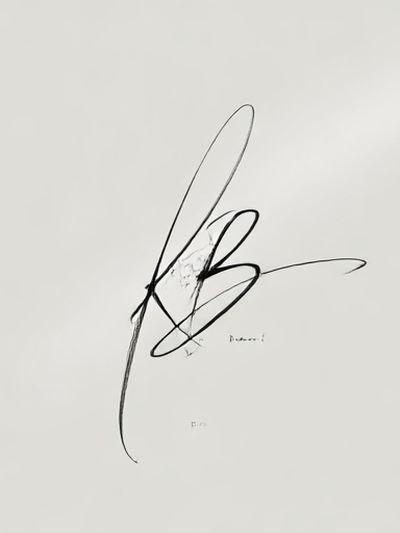 Minimal Black Line Art Poster.