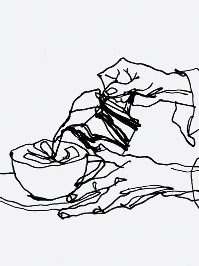 Abstract Line Drawing Poster.