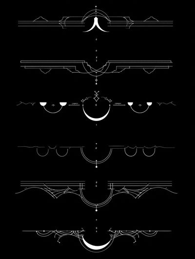 Geometric Linework Abstract Poster. poster