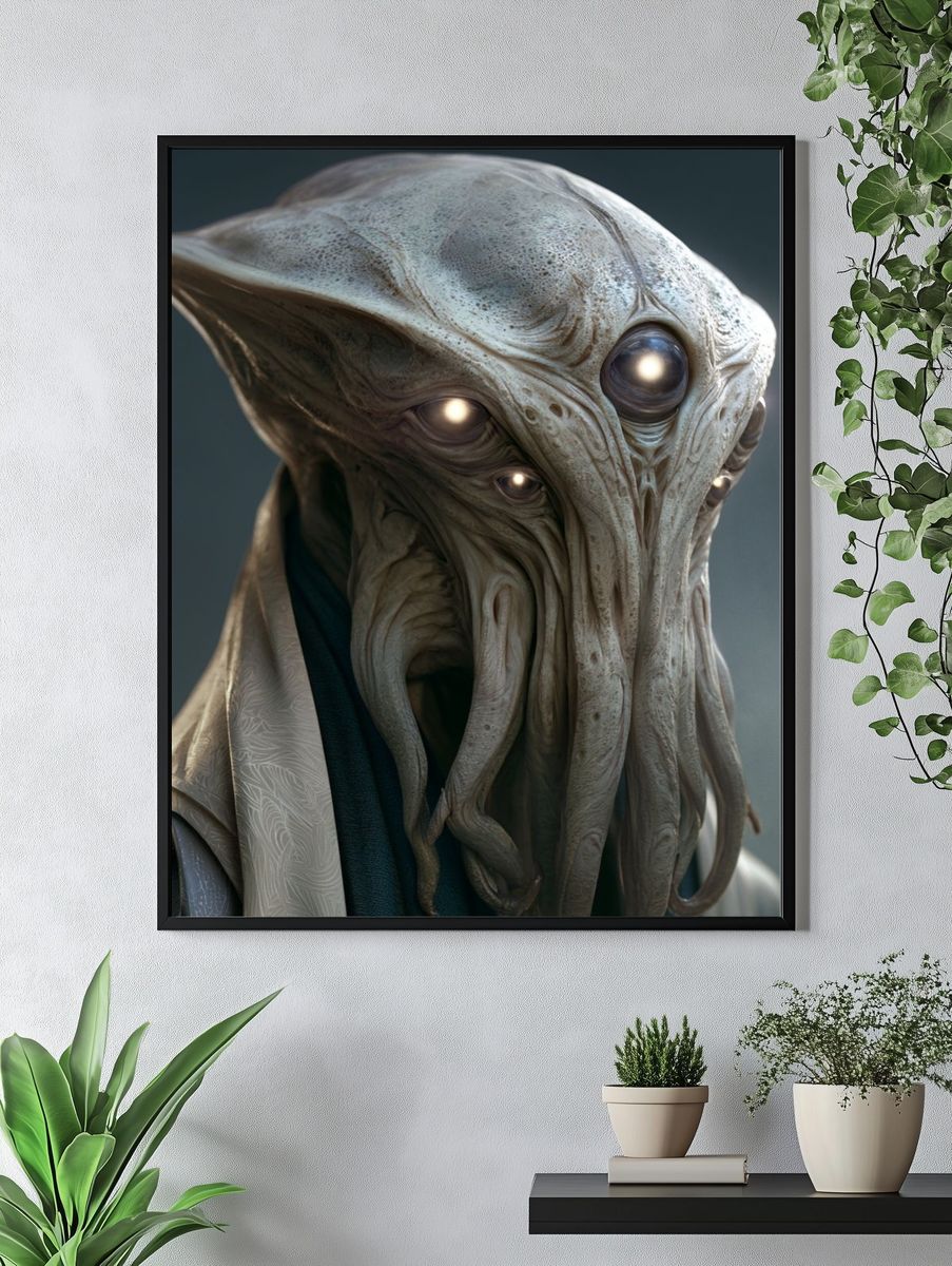Alien Portrait Sci-Fi Print. — room view 4