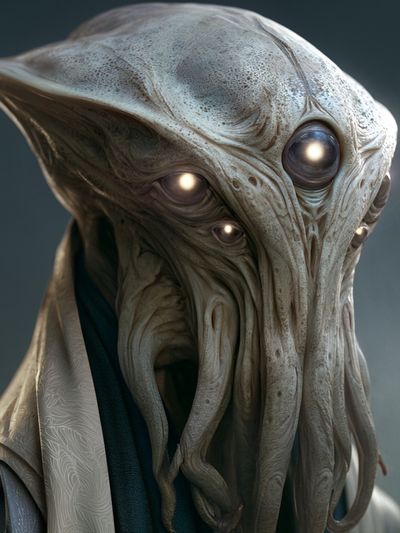 Alien Portrait Sci-Fi Print.