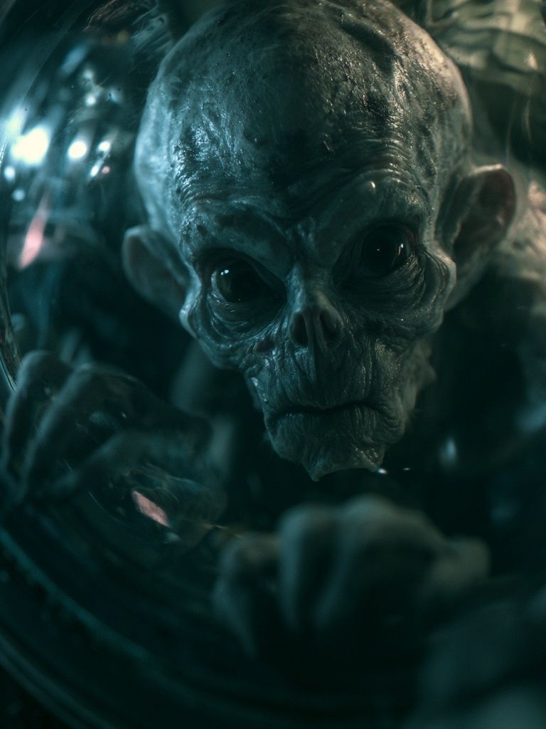 Alien Skull Portrait Poster. poster detail