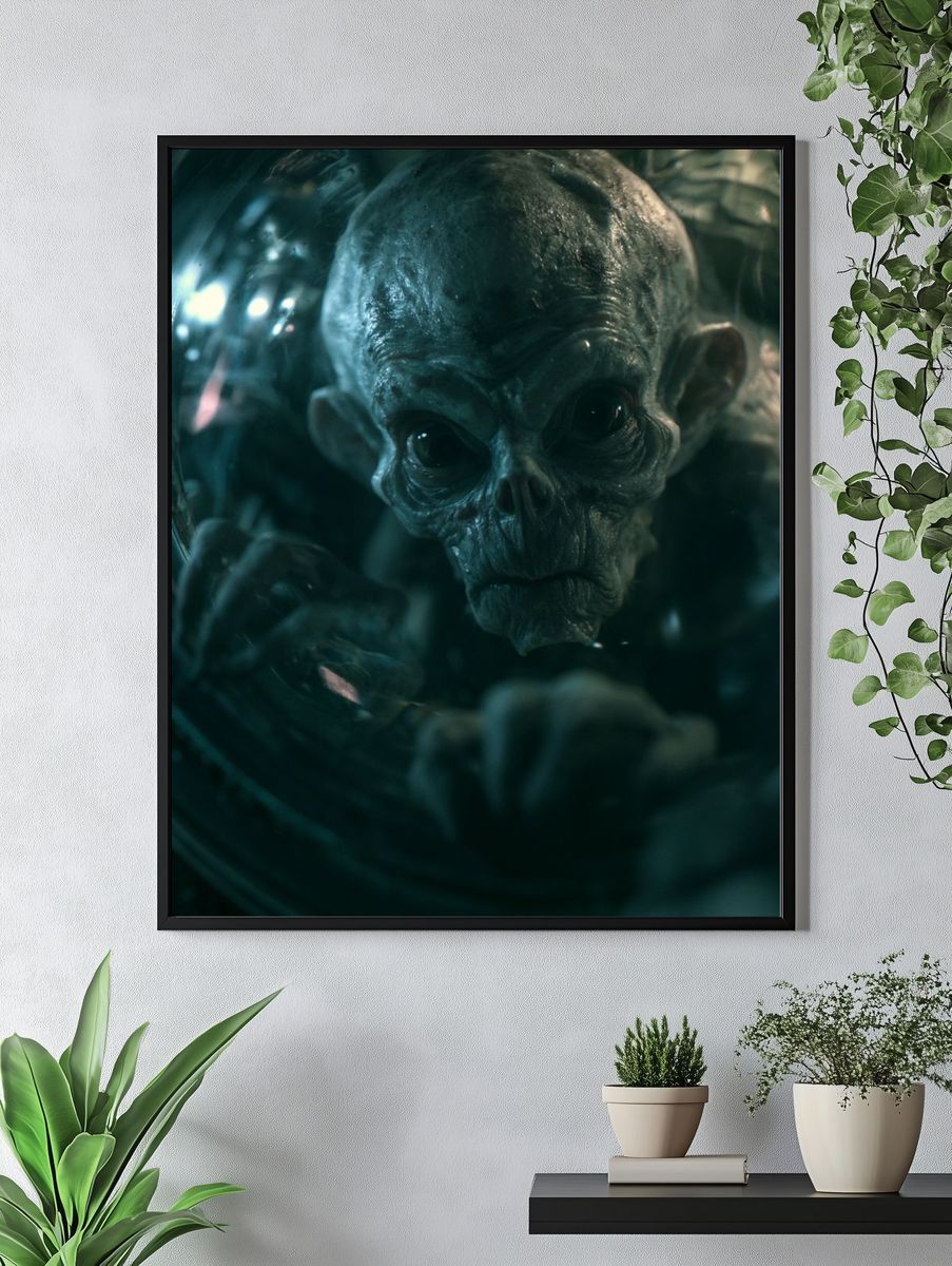 Alien Skull Portrait Poster. — room view 4