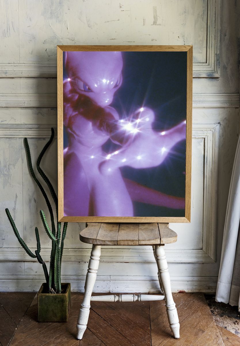 Alien Figure Glow Poster. room preview