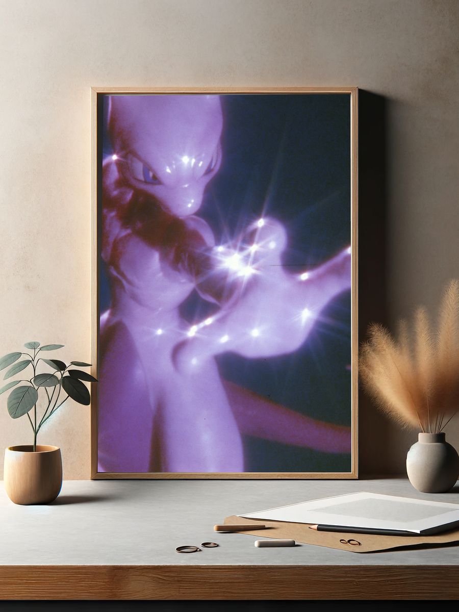 Alien Figure Glow Poster. — room view 2