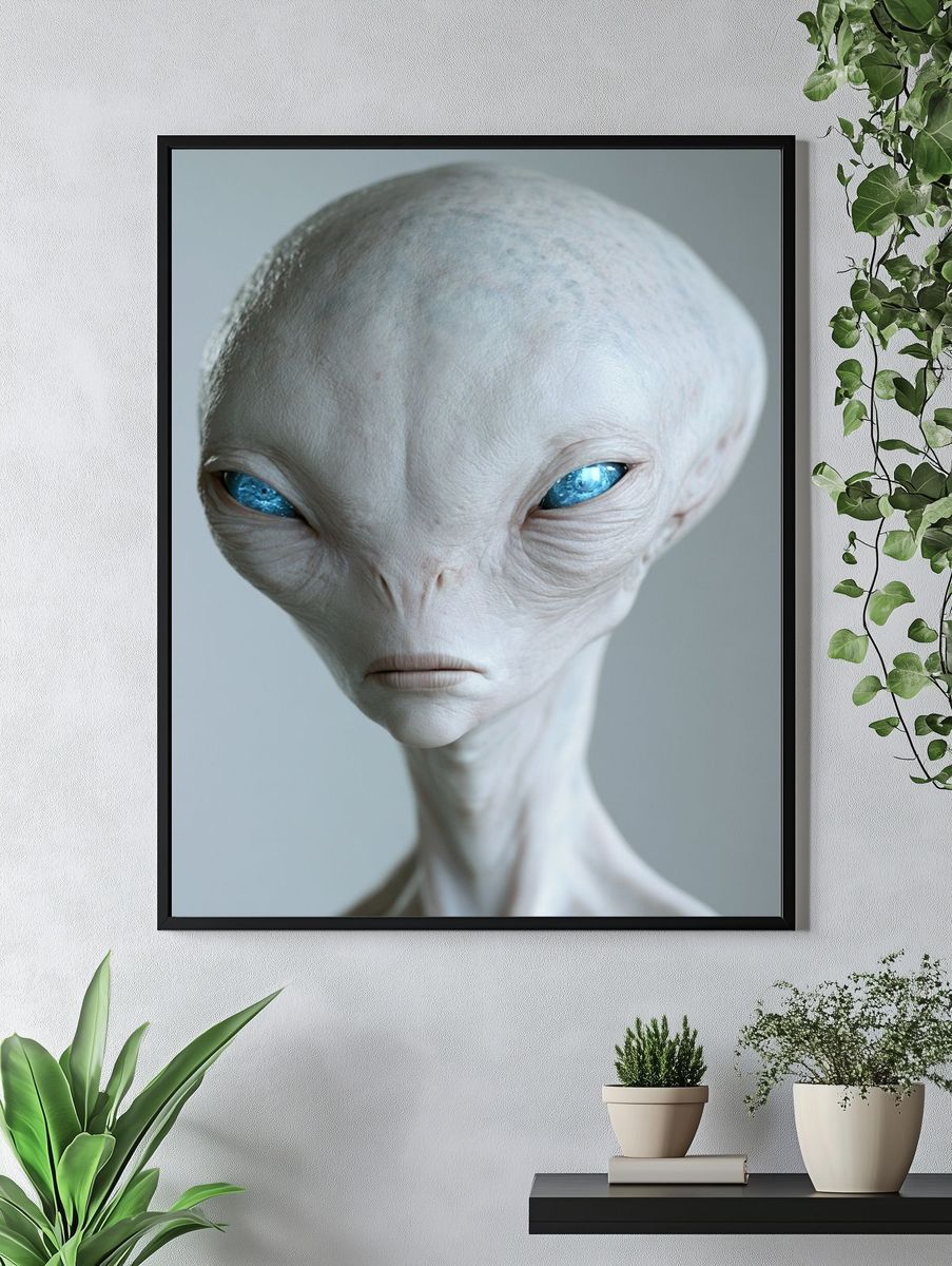 Alien Portrait Photography Poster. — room view 4