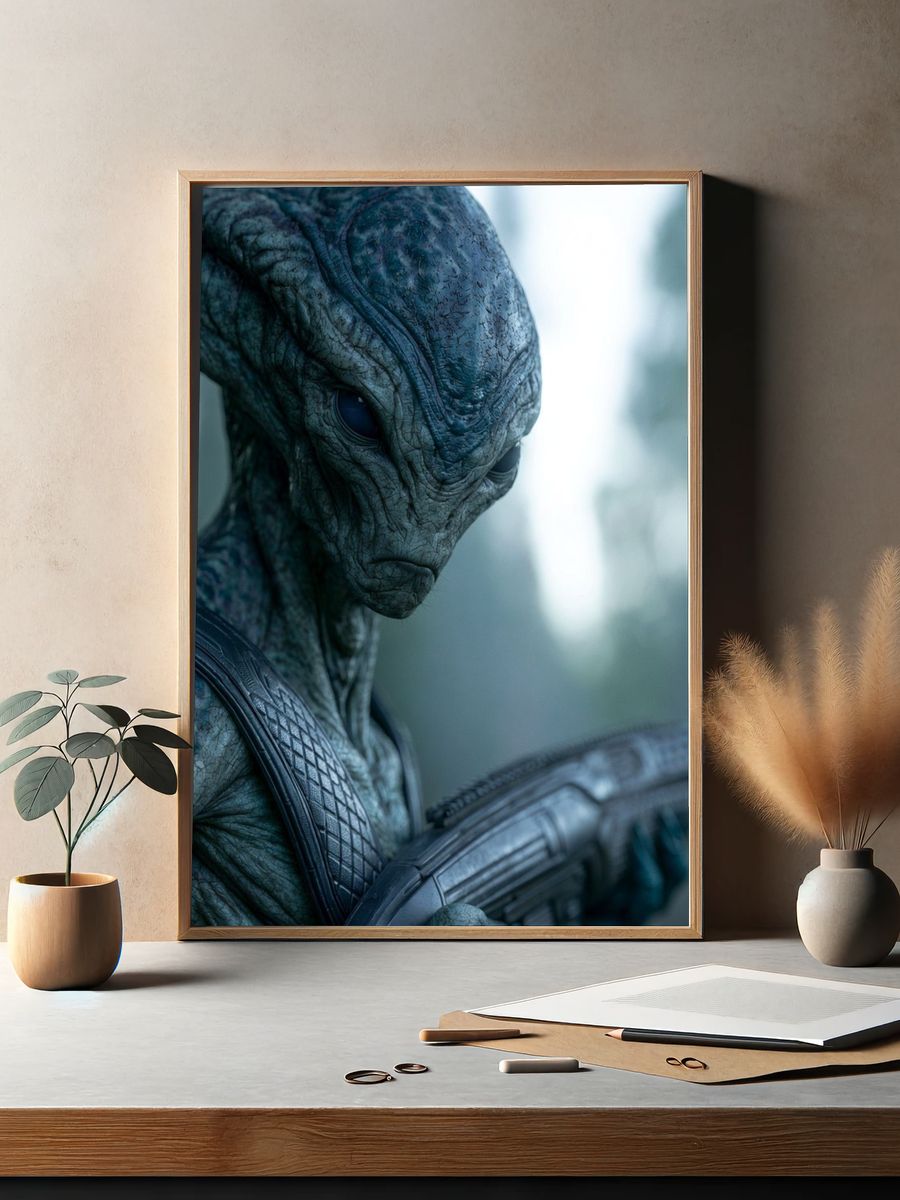 Alien Portrait Sci-Fi Poster. — room view 2
