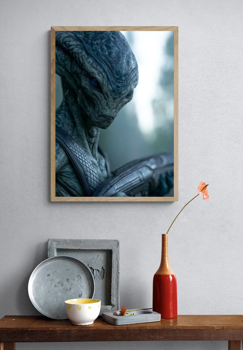 Alien Portrait Sci-Fi Poster. — room view 3