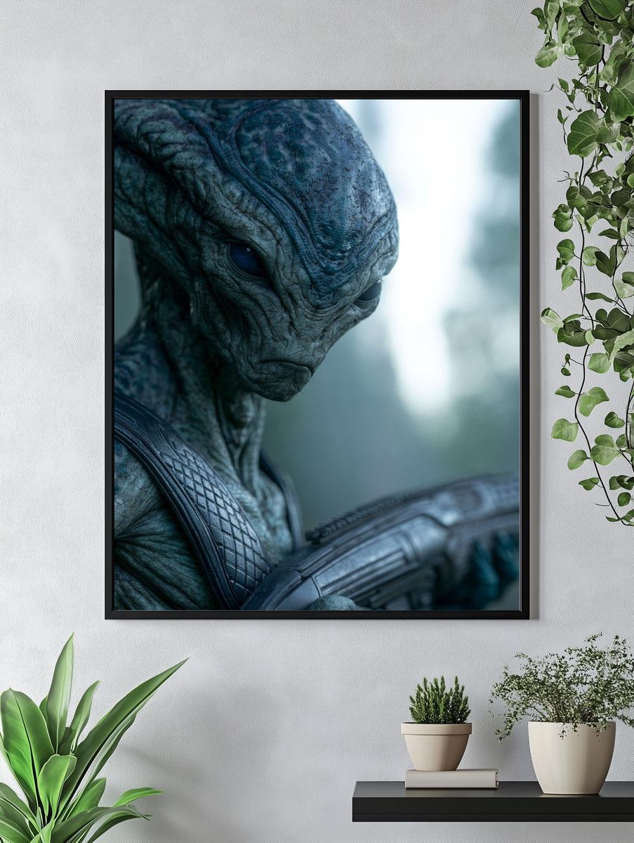 Alien Portrait Sci-Fi Poster. — room view 4