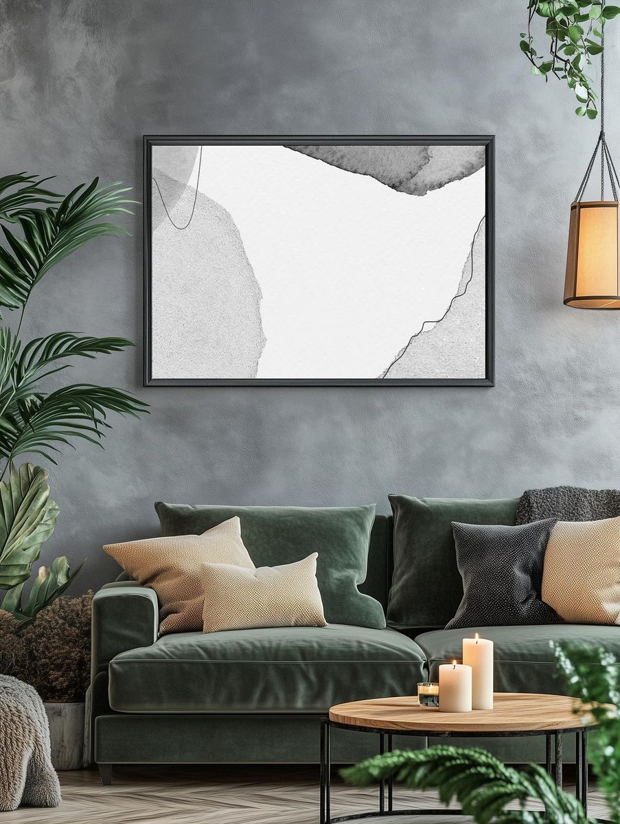 Abstract Line Art Poster. — room view 4