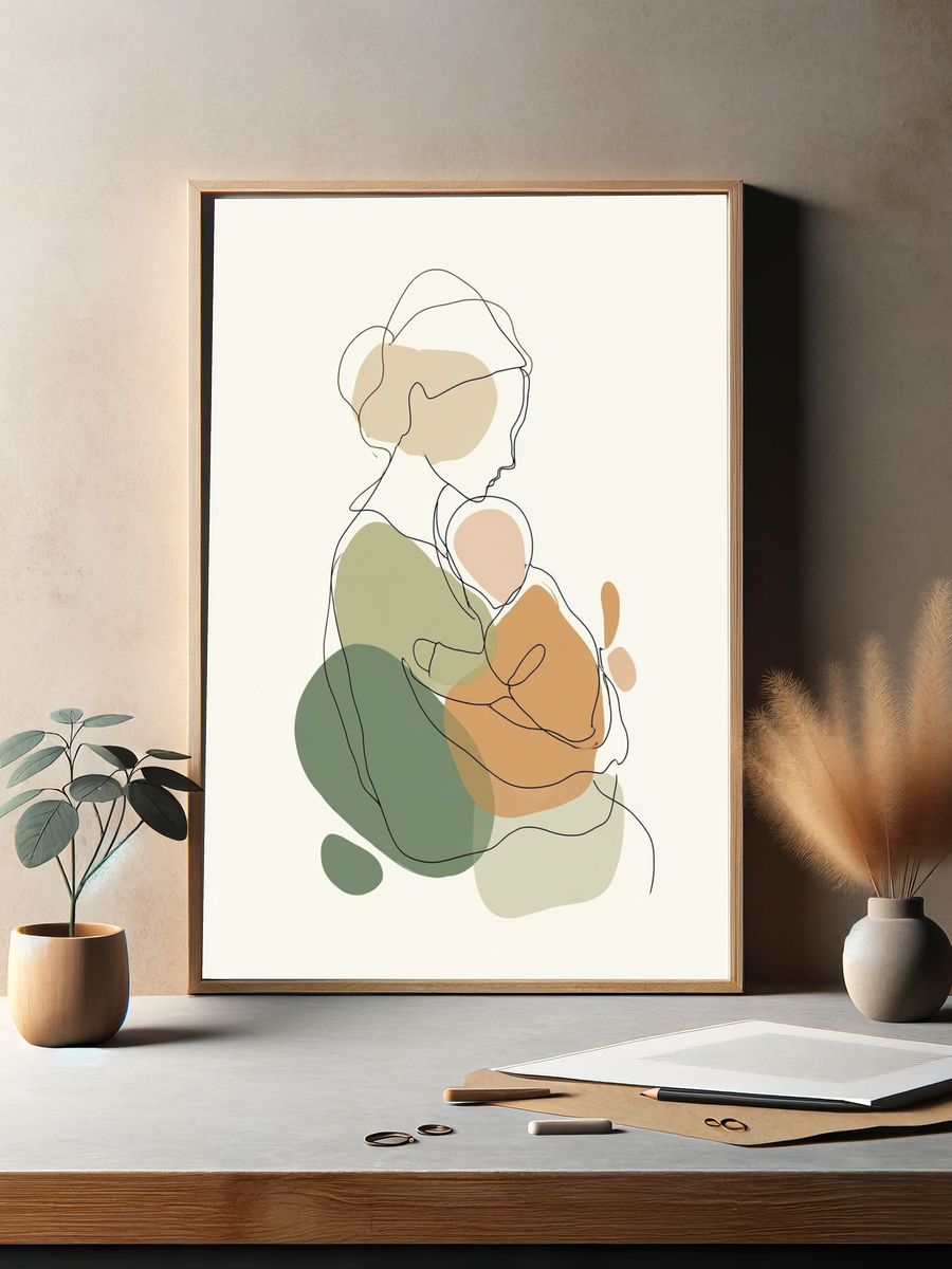 Abstract Line Figure Poster. — room view 2