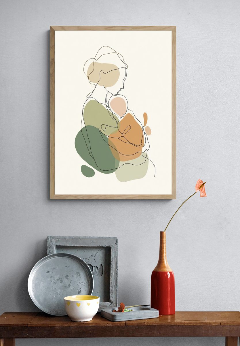 Abstract Line Figure Poster. — room view 3