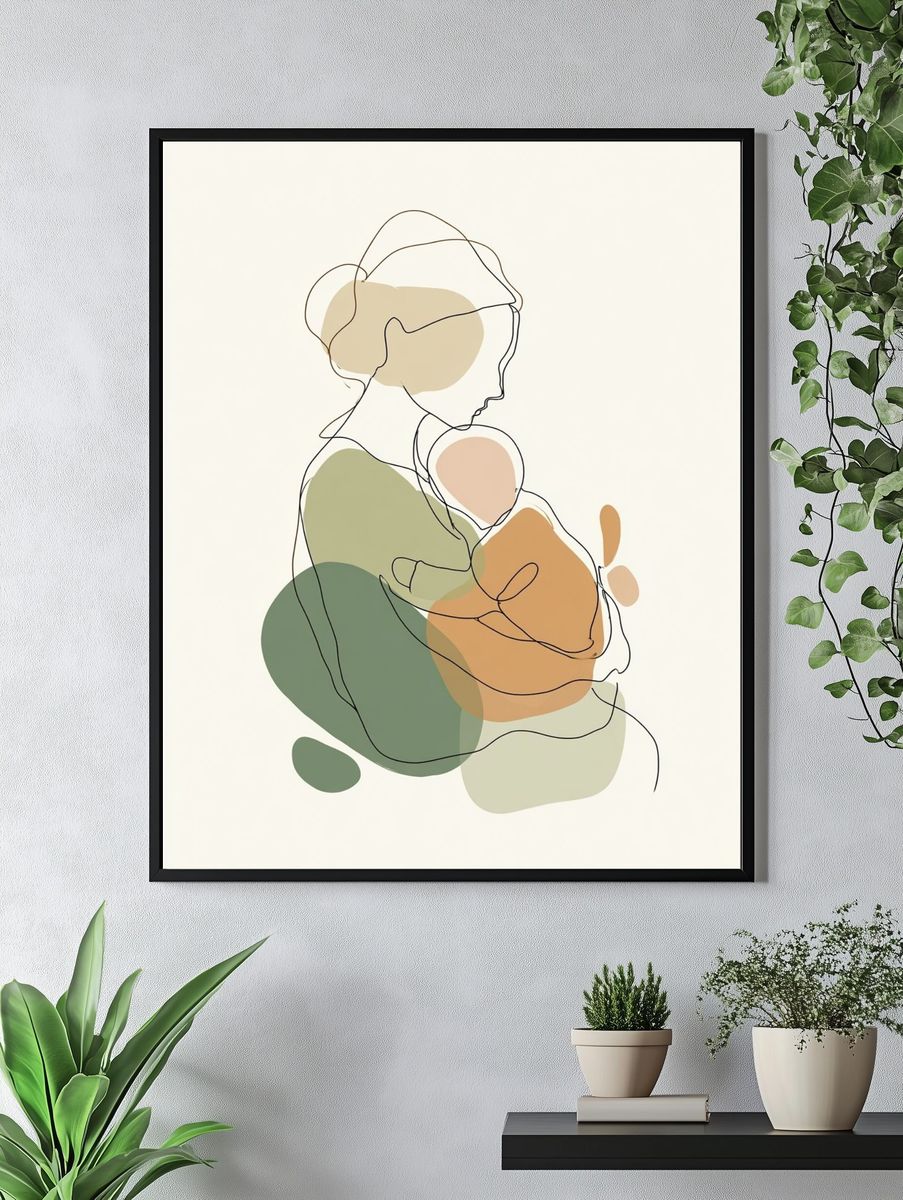 Abstract Line Figure Poster. — room view 4