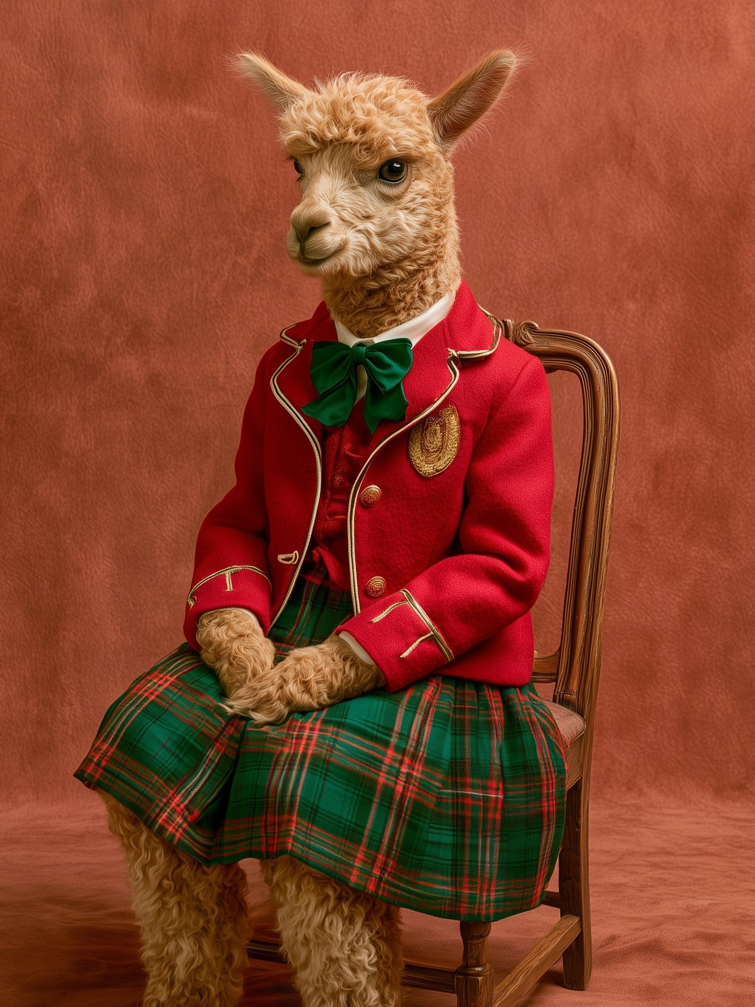 Alpaca Portrait Photography Poster. poster detail