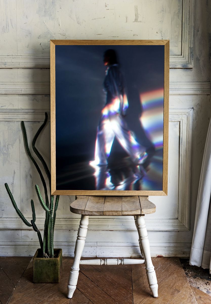 Abstract Light Reflection Poster. — room view 1
