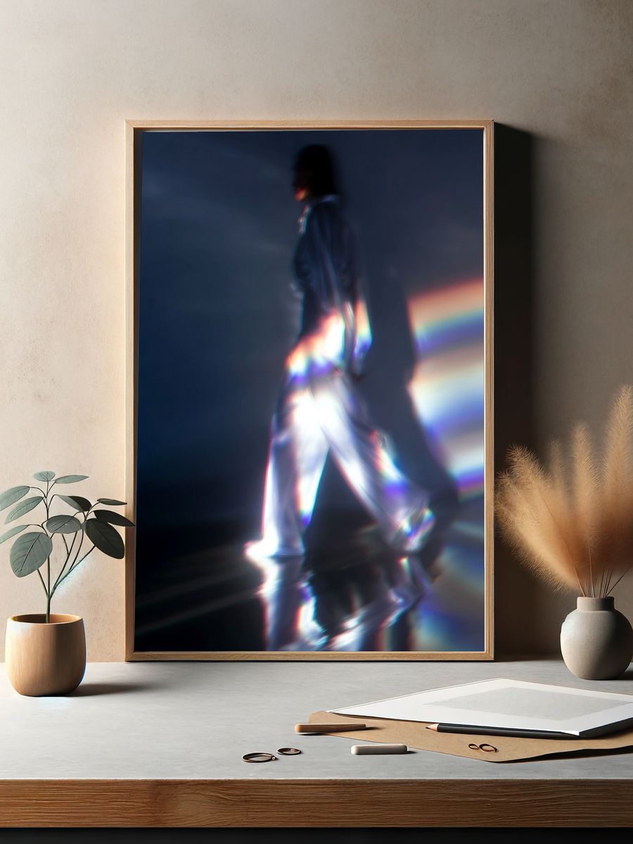 Abstract Light Reflection Poster. — room view 2