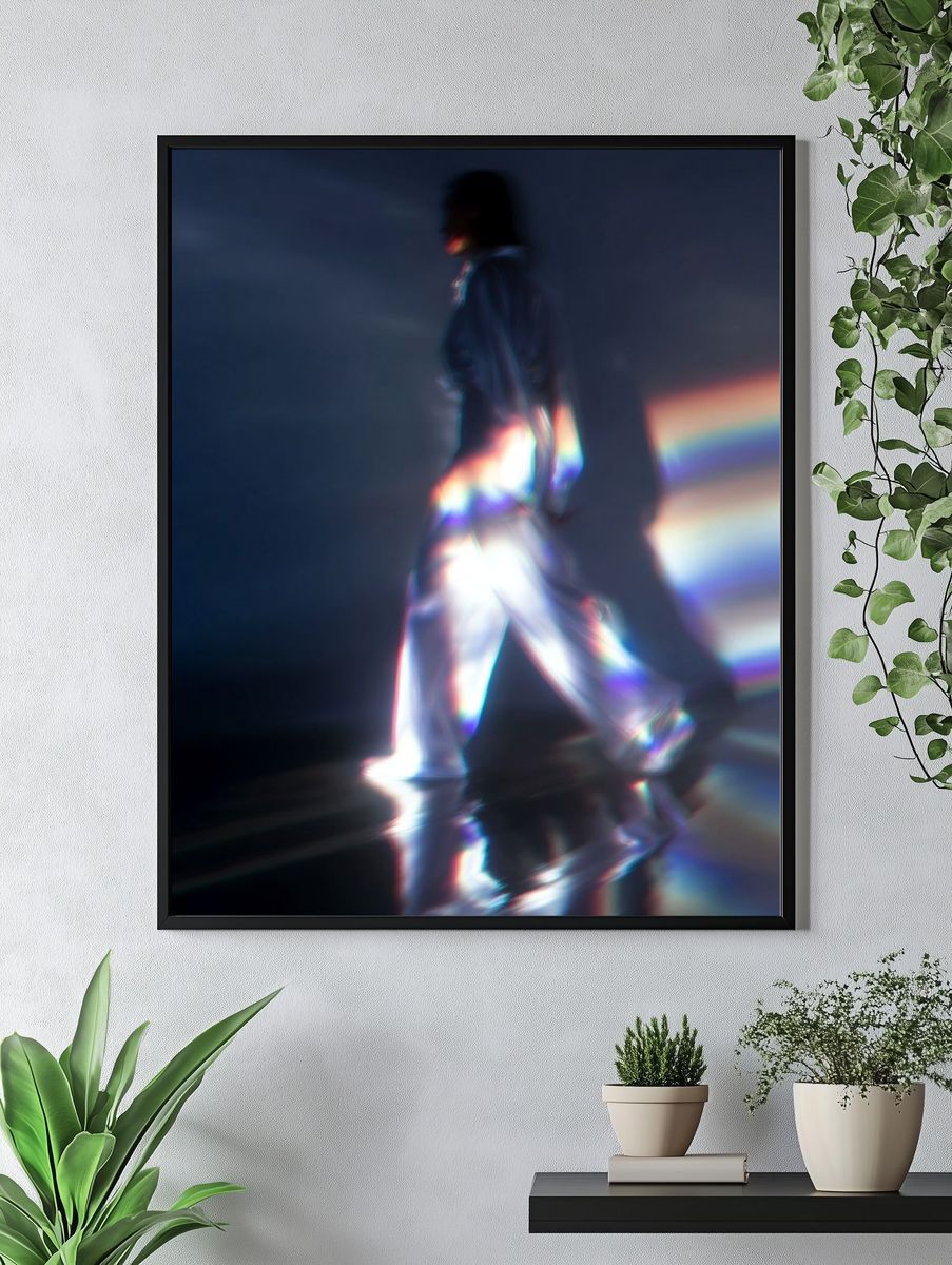 Abstract Light Reflection Poster. — room view 4