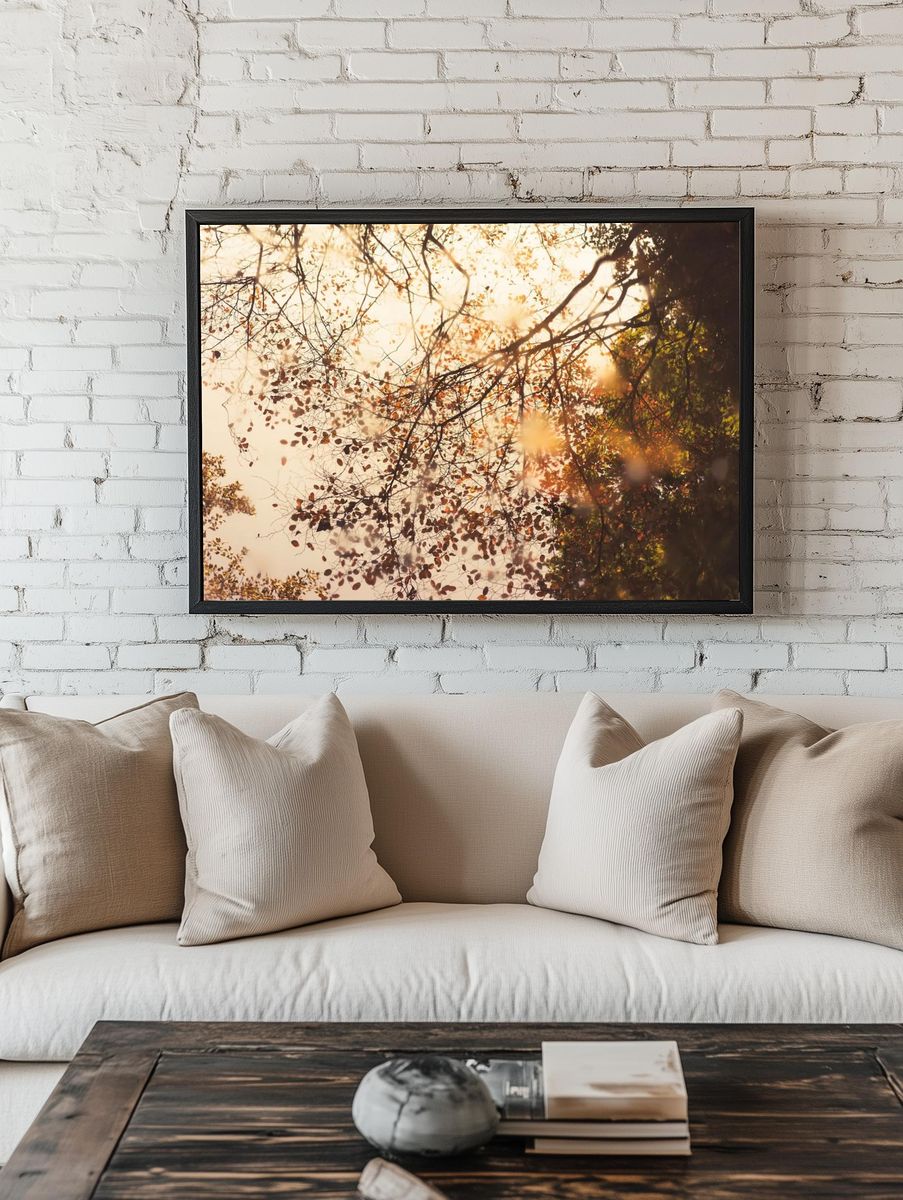 Autumn Leaves Reflection Poster. room preview