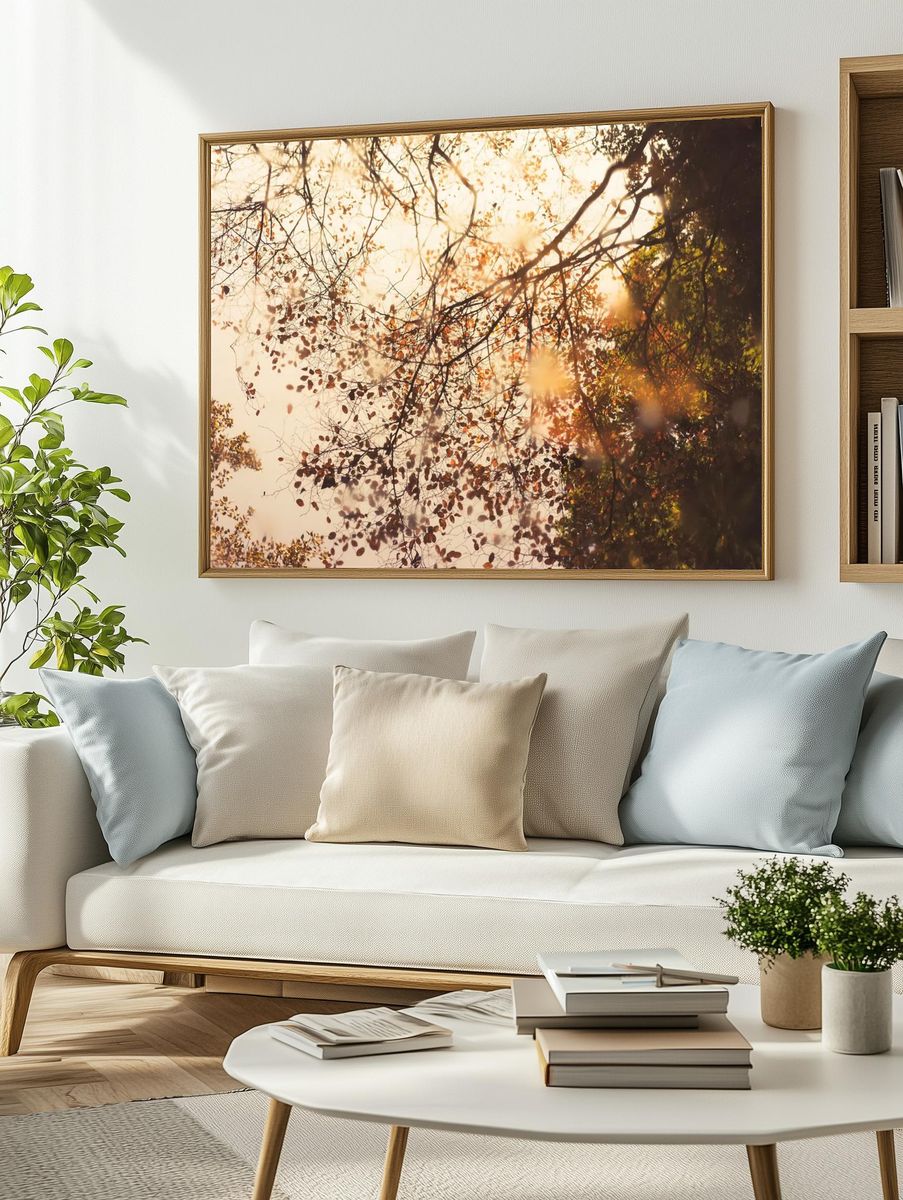 Autumn Leaves Reflection Poster. — room view 2