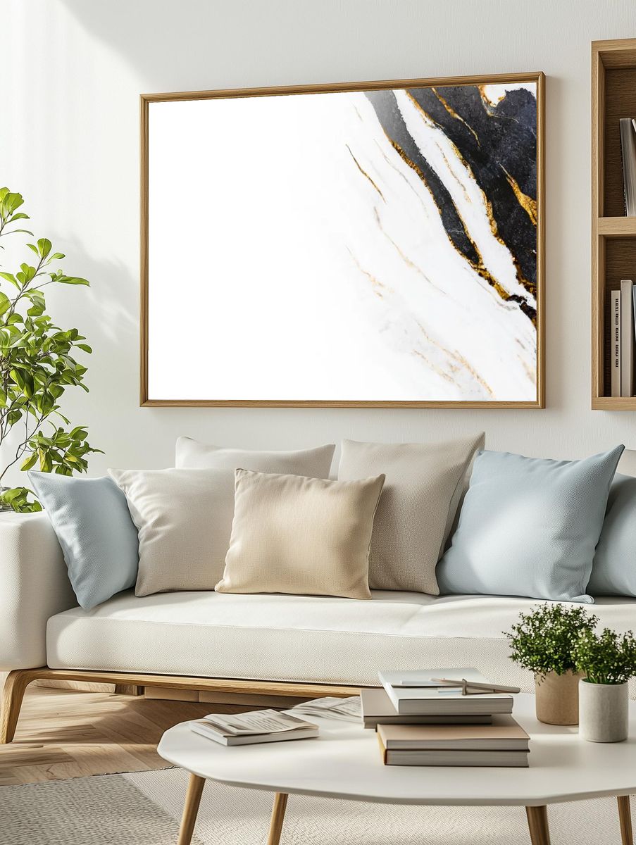 White marble rock textured background. — room view 2