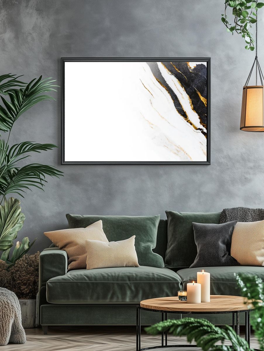 White marble rock textured background. — room view 4