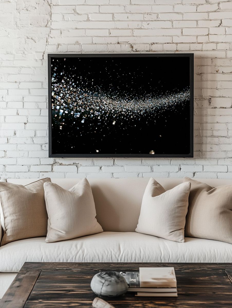 Digital Mosaic Galaxy Poster. room preview