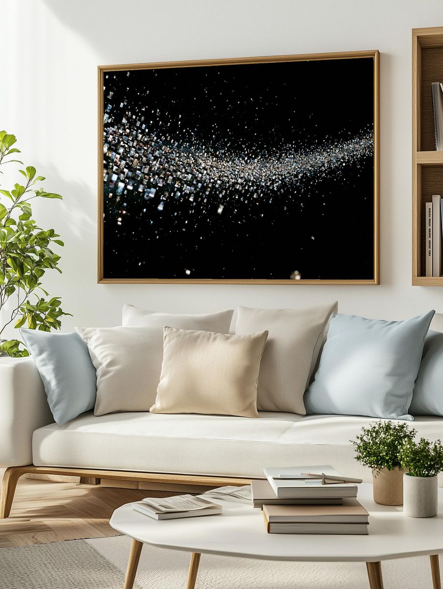 Digital Mosaic Galaxy Poster. — room view 2
