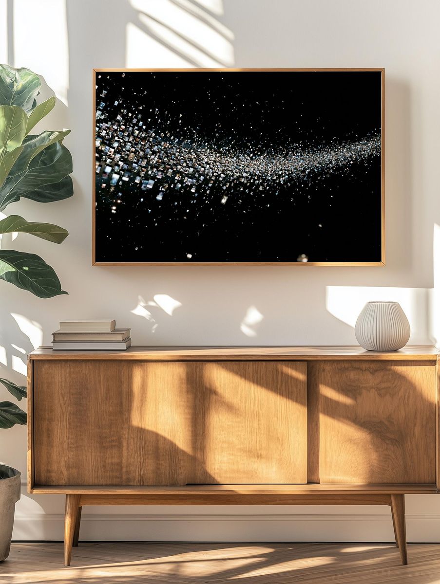 Digital Mosaic Galaxy Poster. — room view 3