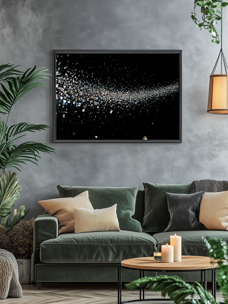 Digital Mosaic Galaxy Poster. — room view 4