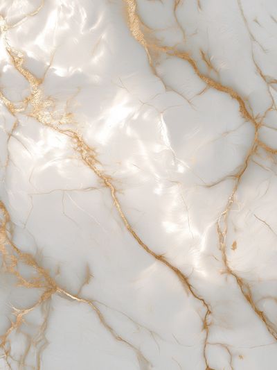 White Marble Gold Veins Abstract Print.