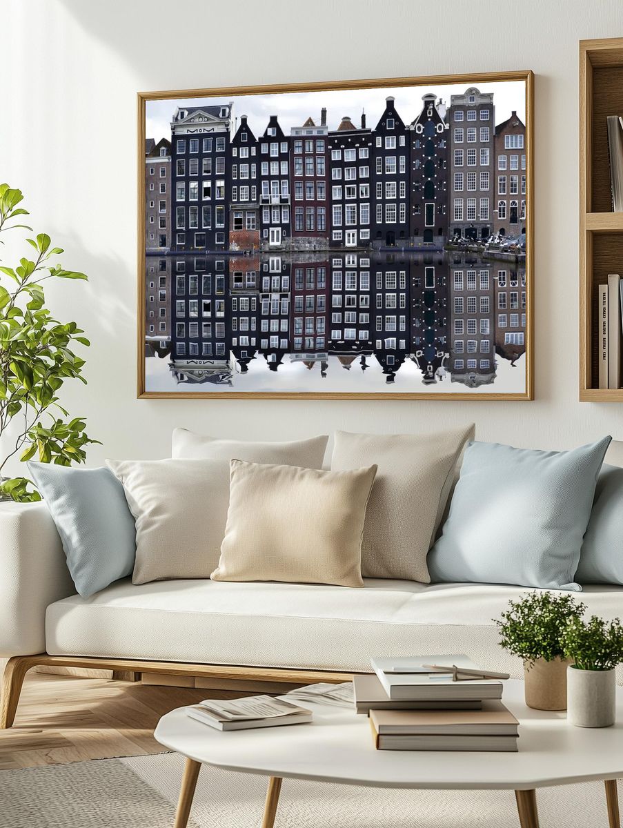 Amsterdam Canal Houses — Photography Print. — room view 2