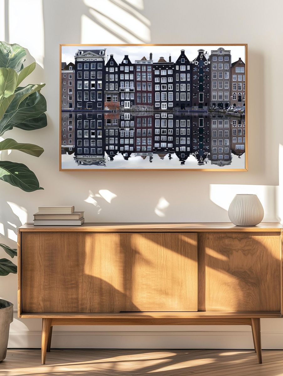 Amsterdam Canal Houses — Photography Print. — room view 3