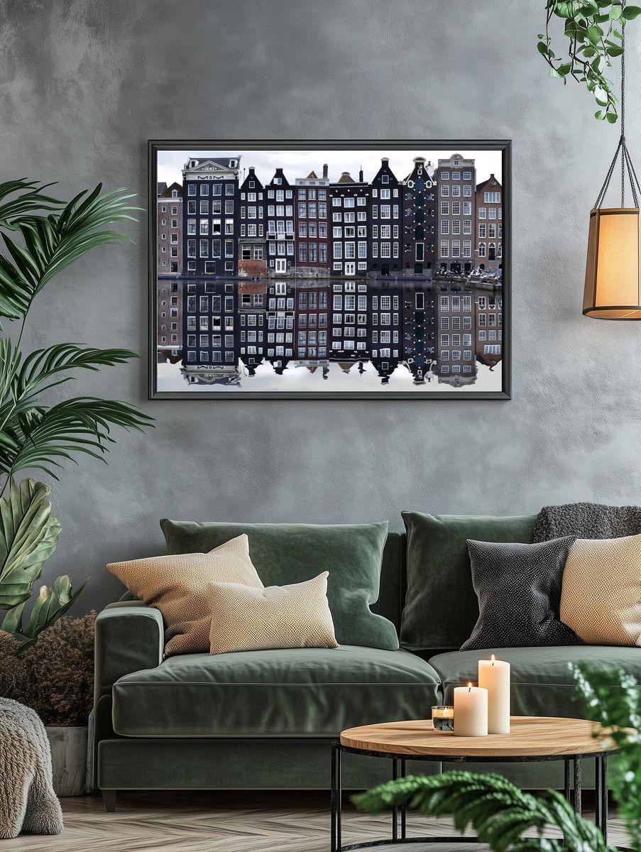 Amsterdam Canal Houses — Photography Print. — room view 4