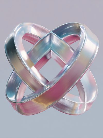Abstract Metallic Sculpture Poster. poster