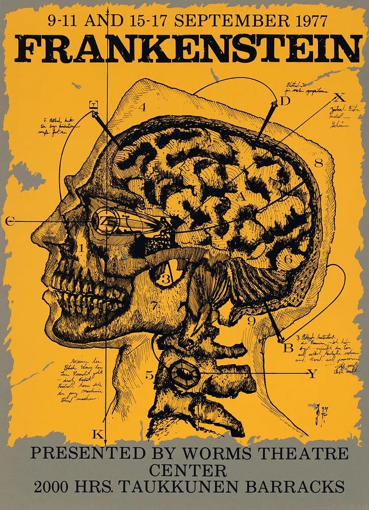 Frankenstein, presented Worms Theatre Center. poster detail