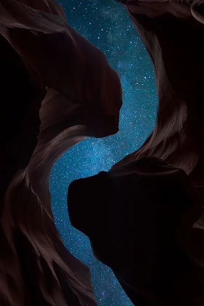 Antelope Canyon Night Sky Poster. poster