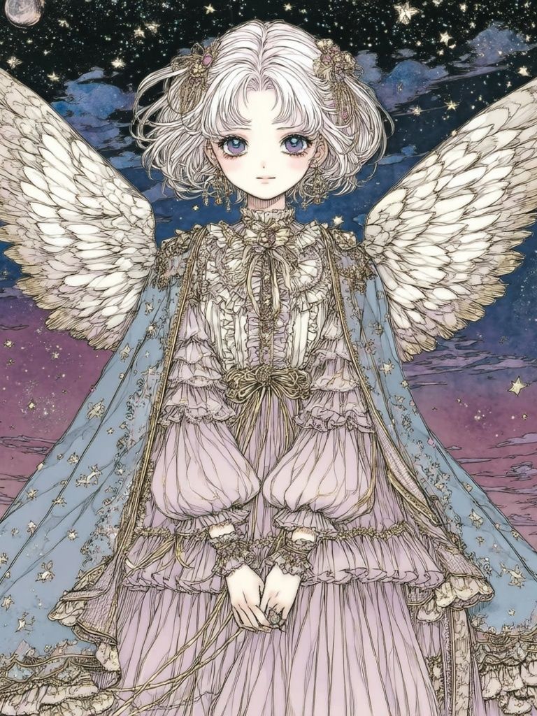 Angel Girl — Digital Art Print. poster — illustration art