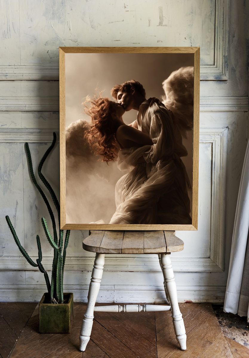 Angel Lovers Photography Poster. room preview