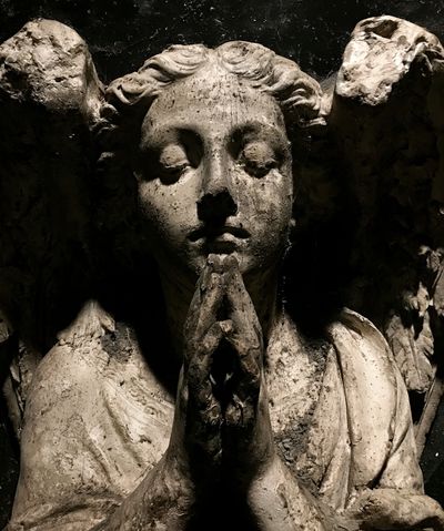 Praying Angel Statue Photography Poster.
