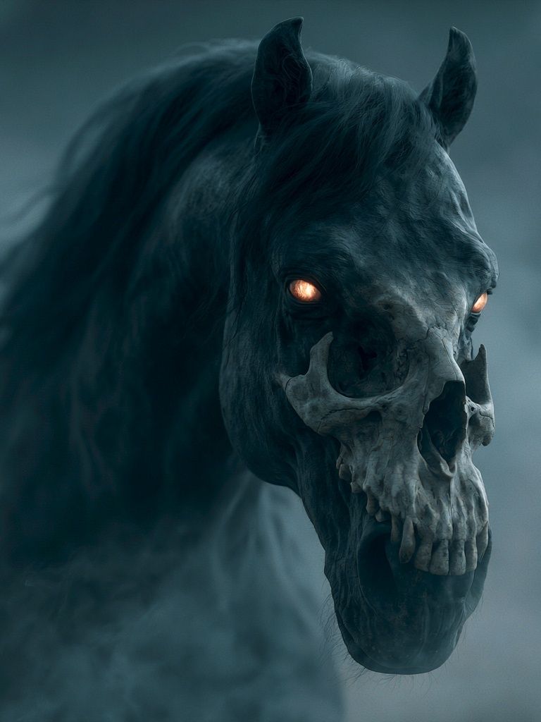 Ghost Horse Skull Poster. poster detail