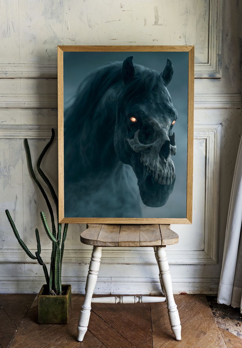 Ghost Horse Skull Poster. — room view 1